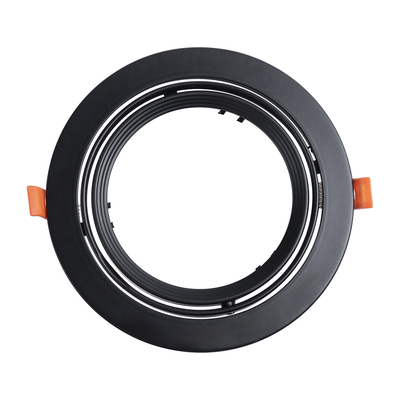 GLOBOSTAR® VITA 77851 Χωνευτή Κινούμενη Βάση για Σποτ AR111 για Ντουί GU10/GU5.3 IP20 - Μαύρο Ματ - Μ18 x Π18 x Υ4.5cm / Q16.5cm