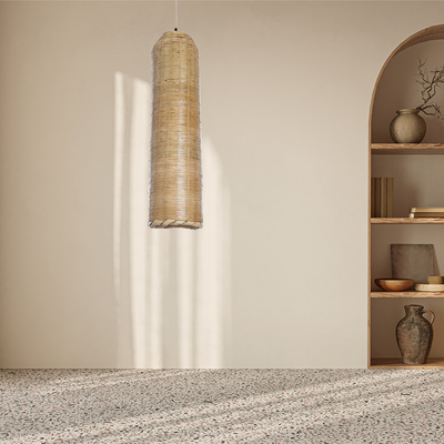 GLOBOSTAR® WAIKIKI 02349 Boho Κρεμαστό Φωτιστικό Οροφής με Ντουί 1 x E27 AC 220-240V IP20 - Μπεζ - Μ20 x Π20 x Υ80cm