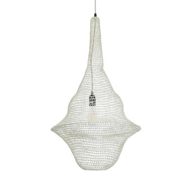 GLOBOSTAR® KENTUCKY 01874 Vintage Κρεμαστό Φωτιστικό Οροφής με Ντουί 1 x E27 AC 220-240V IP20 - Μπεζ - Μ50 x Π50 x Υ90cm