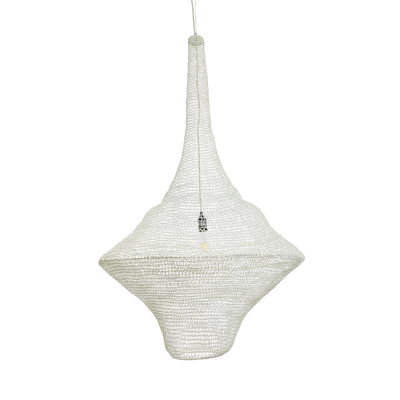 GLOBOSTAR® KENTUCKY 01877 Vintage Κρεμαστό Φωτιστικό Οροφής με Ντουί 1 x E27 AC 220-240V IP20 - Λευκό - Μ80 x Π80 x Υ140cm