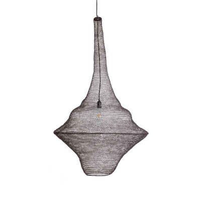 GLOBOSTAR® KENTUCKY 01878 Vintage Κρεμαστό Φωτιστικό Οροφής με Ντουί 1 x E27 AC 220-240V IP20 - Καφέ - Μ80 x Π80 x Υ140cm