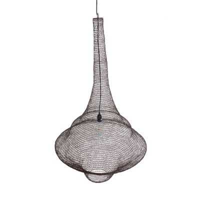 GLOBOSTAR® KENTUCKY 01878 Vintage Κρεμαστό Φωτιστικό Οροφής με Ντουί 1 x E27 AC 220-240V IP20 - Καφέ - Μ80 x Π80 x Υ140cm