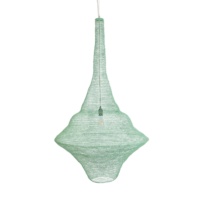 GLOBOSTAR® KENTUCKY 01879 Vintage Κρεμαστό Φωτιστικό Οροφής με Ντουί 1 x E27 AC 220-240V IP20 - Τιρκουάζ - Μ80 x Π80 x Υ140cm