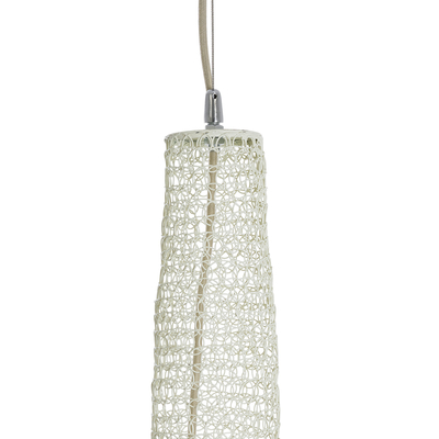 GLOBOSTAR® KENTUCKY 01883 Vintage Κρεμαστό Φωτιστικό Οροφής με Ντουί 1 x E27 AC 220-240V IP20 - Λευκό - Μ60 x Π60 x Υ90cm