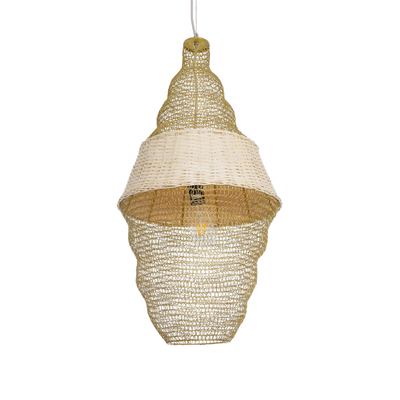 GLOBOSTAR® KENTUCKY 01910 Vintage Κρεμαστό Φωτιστικό Οροφής με Ντουί 1 x E27 AC 220-240V IP20 - Μπεζ - Μ40 x Π40 x Υ80cm