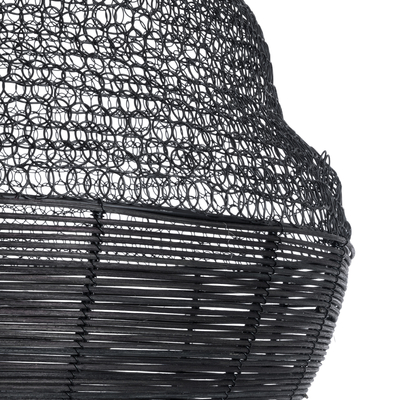 GLOBOSTAR® KENTUCKY 01912 Vintage Κρεμαστό Φωτιστικό Οροφής με Ντουί 1 x E27 AC 220-240V IP20 - Μαύρο - Μ60 x Π60 x Υ70cm