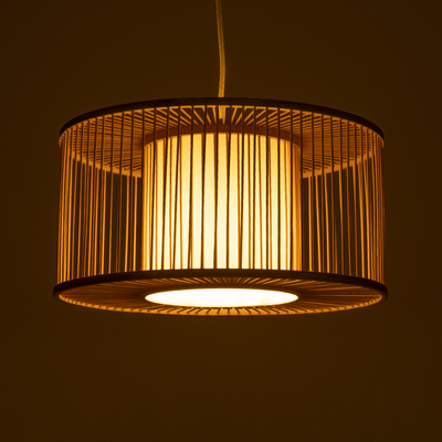 GLOBOSTAR® HIBISCUS 01935 Boho Κρεμαστό Φωτιστικό Οροφής με Ντουί 1 x E27 AC 220-240V IP20 - Μπεζ - Μ40 x Π40 x Υ20cm