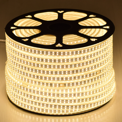 GloboStar® 70512 Wide Ταινία Διπλής Σειράς Epistar LED SMD 2835 1m 24W/m 180LED/m 3216lm/m 120° DC 230V Αδιάβροχη IP68 Θερμό Λευκό 2700K Dimmable