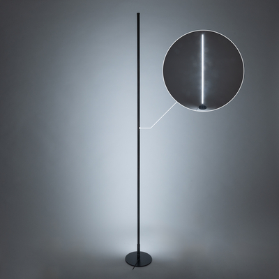 GloboStar® DALUMA 60470 Μοντέρνο Επιδαπέδιο Φωτιστικό LED 24W 2640lm 200° AC 220-240V IP20 Ρυθμιζόμενο Λευκό CCT από 2700K έως 6000K - Μαύρο - Μ18 x Π18 x Υ160cm - 3 Χρόνια Εγγύηση