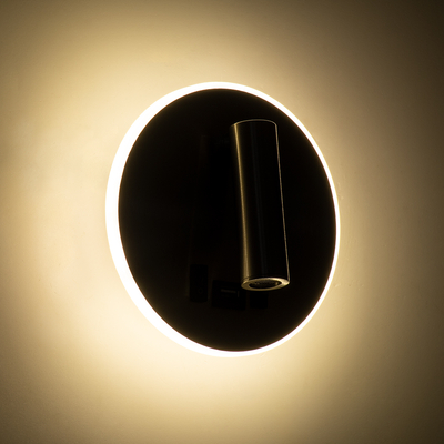 GLOBOSTAR® LADY-R 60941 Μοντέρνο Φωτιστικό Τοίχου - Απλίκα Ξενοδοχείου Reading Light με Φορτιστή USB 3A LED 6W 600lm 36° & 360° AC 220-240V IP20 Φυσικό Λευκό 4500K - Bridgelux COB Chip & TÜV SÜD Driver - Νίκελ Βούρτσας - Μ15 x Π15 x Υ17cm - 3 Χρόνια Εγγύηση