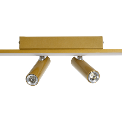 GLOBOSTAR® BARETTI 61228 Μοντέρνο Φωτιστικό Οροφής LED 24W 2688lm 160° & 45° AC 220-240V IP20 Ρυθμιζόμενο Λευκό CCT με On/Off 2700K/4500K/6000K - Lumileds SMD Chip - Χρυσό - Μ80 x Π5 x Υ15cm - 3 Χρόνια Εγγύηση