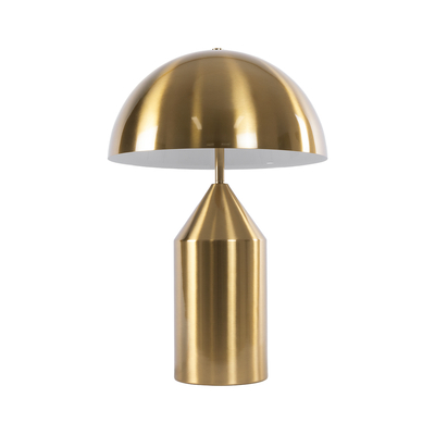 GloboStar® URANUS-M 61455 Μοντέρνο Επιτραπέζιο Φωτιστικό Πορτατίφ Δίφωτο 2 x E27 IP20 Χρυσό & Λευκό Μέταλλο - Μ35 x Π35 x Υ54cm