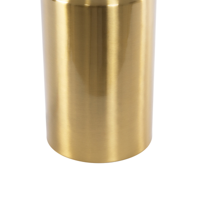 GloboStar® URANUS-M 61455 Μοντέρνο Επιτραπέζιο Φωτιστικό Πορτατίφ Δίφωτο 2 x E27 IP20 Χρυσό & Λευκό Μέταλλο - Μ35 x Π35 x Υ54cm