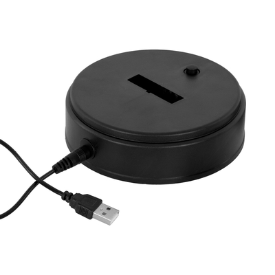 GloboStar® 71589 Επιτραπέζιο Φωτιστικό Πορτατίφ LED 3W 300lm 360° με Μπαταρίες (Δεν Περιλαμβάνονται) IP20 Θερμό Λευκό 3000K Μαύρο Πλαστικό - Μ40 x Π40 x Υ50cm - 2 Xρόνια Εγγύηση