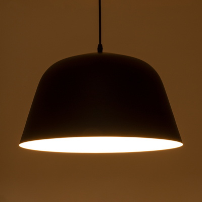 GLOBOSTAR® UPVALE 01281 Μοντέρνο Κρεμαστό Φωτιστικό Οροφής με Ντουί 1 x E27 AC 220-240V IP20 - Μαύρο & Λευκό - Μ40 x Π40 x Υ24cm