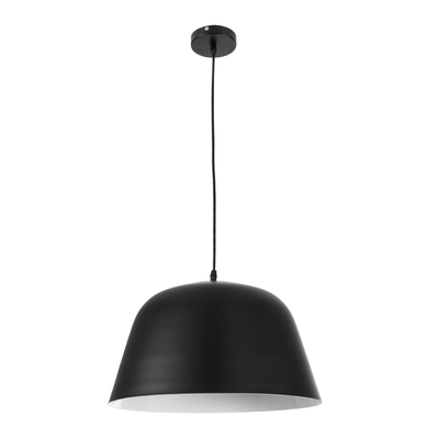 GLOBOSTAR® UPVALE 01281 Μοντέρνο Κρεμαστό Φωτιστικό Οροφής με Ντουί 1 x E27 AC 220-240V IP20 - Μαύρο & Λευκό - Μ40 x Π40 x Υ24cm