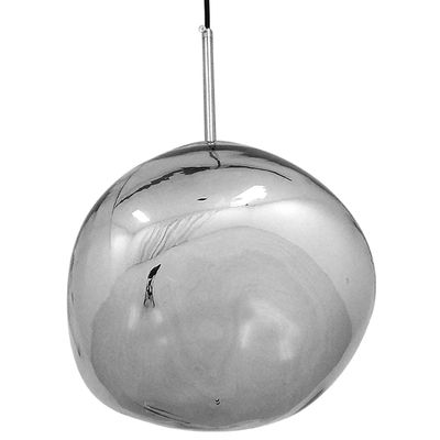 GLOBOSTAR® DIXAR 01460 Μοντέρνο Κρεμαστό Φωτιστικό Οροφής με Ντουί 1 x E27 AC 220-240V IP20 - Ασημί - Μ28 x Π28 x Υ40cm