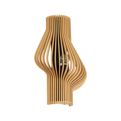 GLOBOSTAR® MIHIRO 02174 Boho Φωτιστικό Τοίχου - Απλίκα με Ντουί 1 x E27 AC 220-240V IP20 - Μπεζ - Μ25 x Π13 x Υ40cm