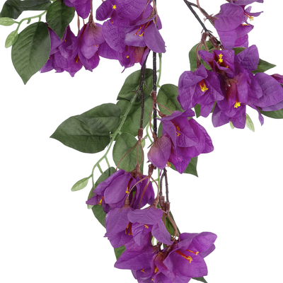 GloboStar® Artificial Garden BOUGAUVILLEA BRANCH 20646 Τεχνητό Διακοσμητικό Κλαδί Μπουκανβίλιας Μωβ Y80cm