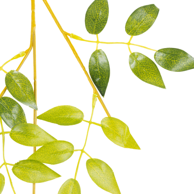 GloboStar® 09033 Τεχνητό Κρεμαστό Διακοσμητικό Φυτό Μήκους 1.1 μέτρων με 3 X Κλαδιά Βιστέρια Κοραλί