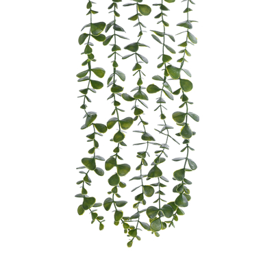 GloboStar® Artificial Garden HANGING EUCALYPTUS LEAF 20884 - Τεχνητό Κρεμαστό Διακοσμητικό Φυτό Φύλλα Ευκάλυπτου Φ17 x Y60cm
