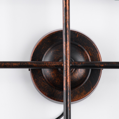 GLOBOSTAR® PIPING 00662 Vintage Φωτιστικό Τοίχου - Απλίκα με Ντουί 4 x E27 AC 220-240V IP20 - Χάλκινο - Μ40 x Π9 x Υ52cm