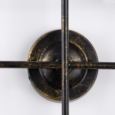 GLOBOSTAR® PIPING 00663 Vintage Φωτιστικό Τοίχου - Απλίκα με Ντουί 4 x E27 AC 220-240V IP20 - Μπρούτζινο - Μ40 x Π9 x Υ52cm