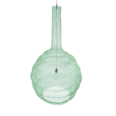 GLOBOSTAR® KENTUCKY 01888 Vintage Κρεμαστό Φωτιστικό Οροφής με Ντουί 1 x E27 AC 220-240V IP20 - Τιρκουάζ - Μ90 x Π90 x Υ150cm