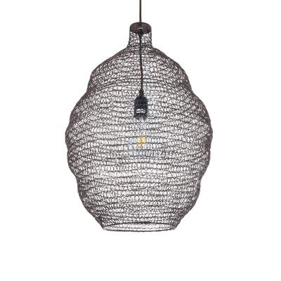 GLOBOSTAR® KENTUCKY 01899 Vintage Κρεμαστό Φωτιστικό Οροφής με Ντουί 1 x E27 AC 220-240V IP20 - Καφέ - Μ40 x Π40 x Y60cm