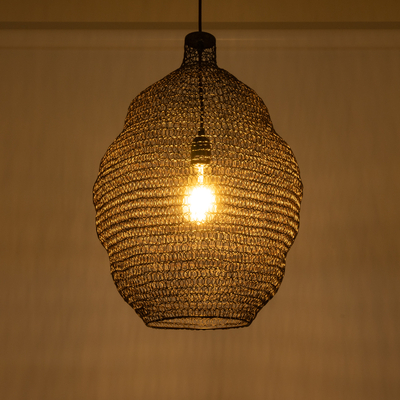 GLOBOSTAR® KENTUCKY 01899 Vintage Κρεμαστό Φωτιστικό Οροφής με Ντουί 1 x E27 AC 220-240V IP20 - Καφέ - Μ40 x Π40 x Y60cm