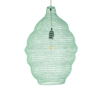 GLOBOSTAR® KENTUCKY 01900 Vintage Κρεμαστό Φωτιστικό Οροφής με Ντουί 1 x E27 AC 220-240V IP20 - Τιρκουάζ - Μ40 x Π40 x Y60cm