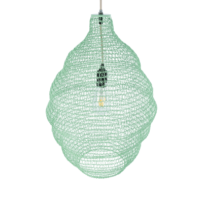 GLOBOSTAR® KENTUCKY 01900 Vintage Κρεμαστό Φωτιστικό Οροφής με Ντουί 1 x E27 AC 220-240V IP20 - Τιρκουάζ - Μ40 x Π40 x Y60cm