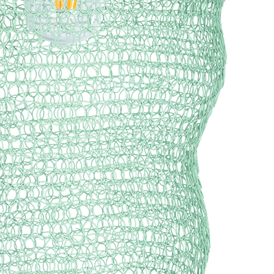 GLOBOSTAR® KENTUCKY 01906 Vintage Κρεμαστό Φωτιστικό Οροφής με Ντουί 1 x E27 AC 220-240V IP20 - Τιρκουάζ - Μ30 x Π30 x Y80cm