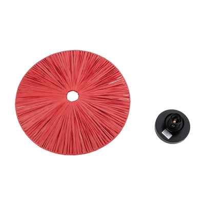 GLOBOSTAR® COLOMBO 02281 Boho Φωτιστικό Τοίχου - Απλίκα με Ντουί 1 x E27 AC 220-240V IP20 - Κόκκινο - Μ40 x Π40 x Υ9cm