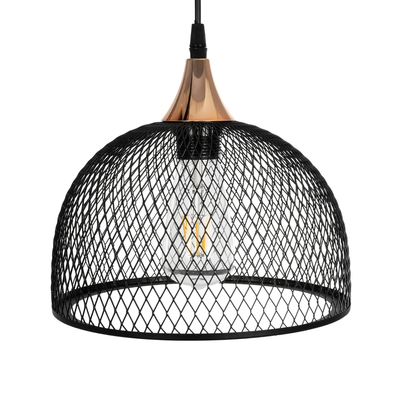 GLOBOSTAR® GLIND 201-0082 Vintage Κρεμαστό Φωτιστικό Οροφής με Ντουί 3 x E27 AC 220-240V IP20 - Μαύρο - Μ60 x Π25 x Υ50cm