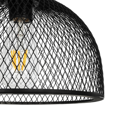 GLOBOSTAR® GLIND 201-0082 Vintage Κρεμαστό Φωτιστικό Οροφής με Ντουί 3 x E27 AC 220-240V IP20 - Μαύρο - Μ60 x Π25 x Υ50cm