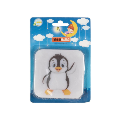 GloboStar® KIDDO 202-0004 Παιδικό Φωτιστικό Νυκτός LED 1W 95lm 120° AC220-240V IP20 Ψυχρό Λευκό 6000K - Μ5.5 x Π5.5 x Υ8cm - 2 Χρόνια Εγγύηση