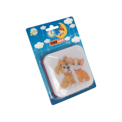 GloboStar® KIDDO 202-0008 Παιδικό Φωτιστικό Νυκτός LED 1W 95lm 120° AC220-240V IP20 Ψυχρό Λευκό 6000K - Μ5.5 x Π5.5 x Υ8cm - 2 Χρόνια Εγγύηση