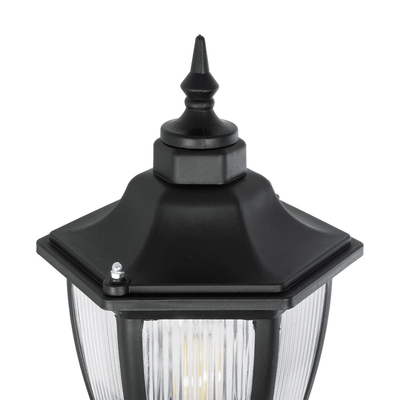 GLOBOSTAR® ENGLAND 202-0011 Vintage Φωτιστικό Τοίχου - Απλίκα με Ντουί 1 x E27 AC 220-240V IP44 - Μαύρο - Μ25 x Π20 x Υ42cm