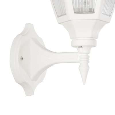 GLOBOSTAR® ENGLAND 202-0012 Vintage Φωτιστικό Τοίχου - Απλίκα με Ντουί 1 x E27 AC 220-240V IP44 - Λευκό - Μ25 x Π20 x Υ42cm