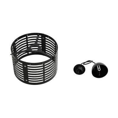 GLOBOSTAR® DOMINIC 202-0030 Μοντέρνο Κρεμαστό Φωτιστικό Οροφής με Ντουί 1 x E27 AC 220-240V IP20 - Μαύρο - Μ27 x Π27 x Υ29cm