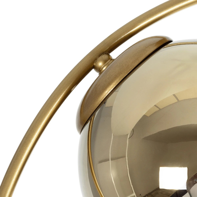 GLOBOSTAR® CITY 202-0046 Μοντέρνο Φωτιστικό Οροφής με Ντουί 2 x E27 AC 220-240V IP20 - Διάφανο & Χρυσό - Μ45 x Π15 x Υ55cm