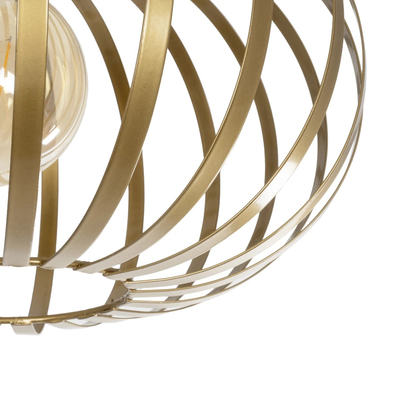 GLOBOSTAR® STAR 202-0050 Μοντέρνο Φωτιστικό Οροφής με Ντουί 1 x E27 AC 220-240V IP20 - Χρυσό - Μ40 x Π40 x Υ27cm