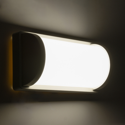 GLOBOSTAR® CELESTIAL 60694 Μοντέρνο Φωτιστικό Τοίχου - Απλίκα LED 15W 1575lm 120° AC 220-240V Αδιάβροχο IP65 Φυσικό Λευκό 4500K - Bridgelux SMD Chip - Λευκό Ματ - Μ26 x Π9 x Υ13.5cm - 3 Χρόνια Εγγύηση