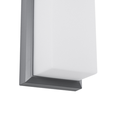 GLOBOSTAR® LOFT 60759 Μοντέρνο Φωτιστικό Τοίχου - Απλίκα LED 18W 1890lm 120° AC 220-240V Αδιάβροχο IP65 Φυσικό Λευκό 4500K - Bridgelux SMD Chip - Γκρι Ματ - Μ24.5 x Π11 x Υ9.5cm - 3 Χρόνια Εγγύηση