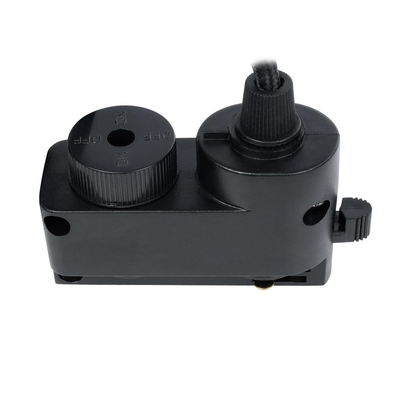 GloboStar 60859 Αντάπτορας Κρέμασης Φωτιστικού -  Μονοφασικός 2 Καλωδίων με 1 Μέτρο Υφασμάτινο Καλώδιο και Ντουί E27 AC 220-240V IP20 Μ7 x Π3 x Υ4cm - Μαύρο