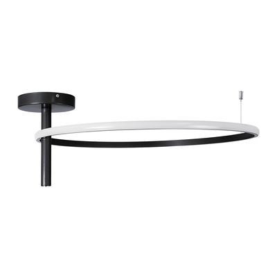 GLOBOSTAR® VERONA 61223 Μοντέρνο Φωτιστικό Οροφής LED 36W 4032lm 360° AC 220-240V IP20 Ρυθμιζόμενο Λευκό CCT με On/Off 2700K/4500K/6000K - Lumileds SMD Chip - Μαύρο Ματ - Μ60 x Π60 x Υ23cm - 3 Χρόνια Εγγύηση