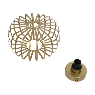 GLOBOSTAR® STAR 202-0053 Μοντέρνο Φωτιστικό Οροφής με Ντουί 1 x E27 AC 220-240V IP20 - Χρυσό - Μ40 x Π40 x Υ27cm