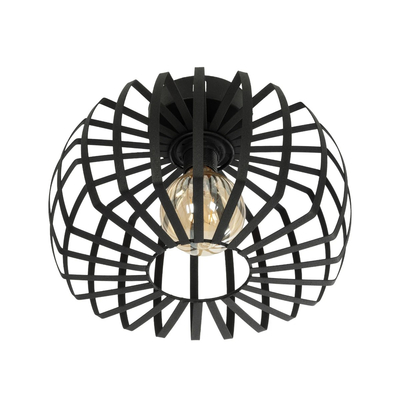 GLOBOSTAR® STAR 202-0054 Μοντέρνο Φωτιστικό Οροφής με Ντουί 1 x E27 AC 220-240V IP20 - Μαύρο - Μ40 x Π40 x Υ27cm