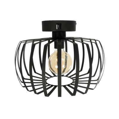 GLOBOSTAR® STAR 202-0054 Μοντέρνο Φωτιστικό Οροφής με Ντουί 1 x E27 AC 220-240V IP20 - Μαύρο - Μ40 x Π40 x Υ27cm